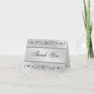 Groot Hertogin Zilveren Rol Thank You Notecard Bedankkaart