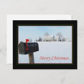 Groot Huis op Kerstmis van de Prairie Feestdagenkaart (Voorkant / Achterkant)