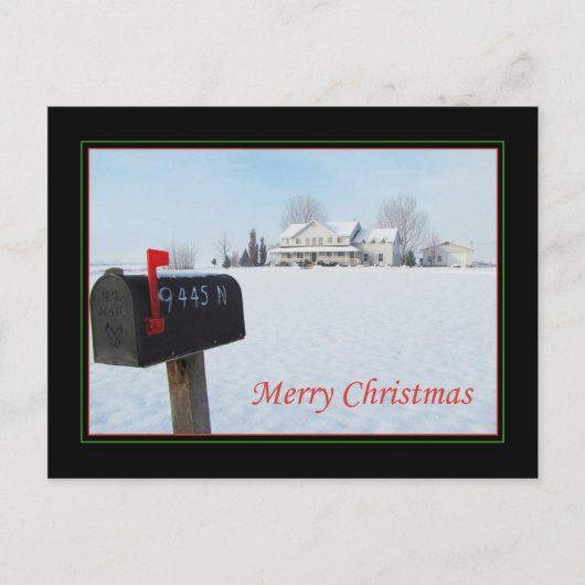 Groot Huis op Kerstmis van de Prairie Feestdagenkaart (Voorkant)