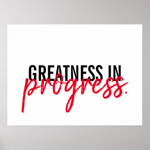"Groot in uitvoering." inspirerend motiverend Poster