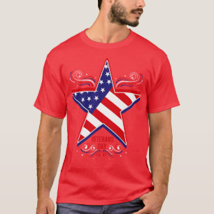 Groot in VS vlag kleuren voor veteranen dag T-shirt