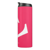 Groot Initiaal | Moderne typografie | Roze Thermosbeker (Geroteerd rechts)