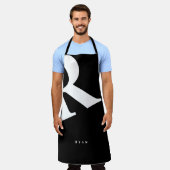 Groot Initiaal | Moderne typografie | Zwart Schort (Gedragen)