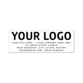 Groot inline zakelijk Logo retouradres 4 regels Zelfinktende Stempel (Design)