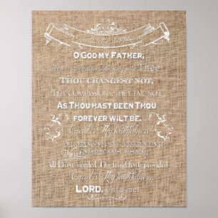 Groot is Thy Poster van de Kunst van de Jute