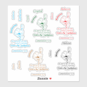 Groot is uw trouw Gepersonaliseerde Naam Set Sticker