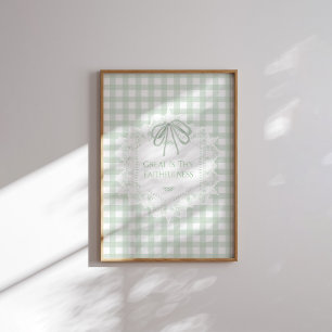 Groot Is Uw Trouw Hymne Muur Kunst poster
