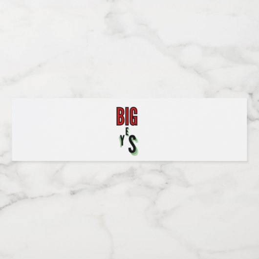 Groot Ja Waterfles Etiket (Enkel label)