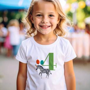 Groot Jaar Verjaardagsfeest Zebra T-shirt