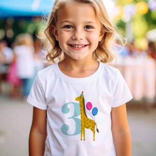 Groot Jaar Verjaardagsfeestje Giraffe T-shirt