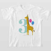 Groot Jaar Verjaardagsfeestje Giraffe T-shirt (Laagn)