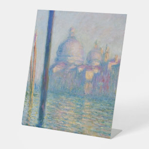 Groot Kanaal Monet Venetië Italië Klassieke Schild Reclamebord Met Voetstuk