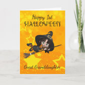 Groot - kleindochter 1st Halloween met Leuk weinig Kaart (Voorkant)