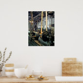 Groot laboratorium in machine-winkel poster (Keuken)