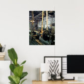 Groot laboratorium in machine-winkel poster (Thuiskantoor)