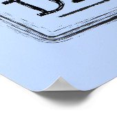 Groot land Basic Human Decent Blue Poster (Hoek)