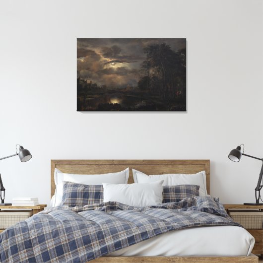 Groot landschap met brug canvas afdruk (Insitu (Slaapkamer))