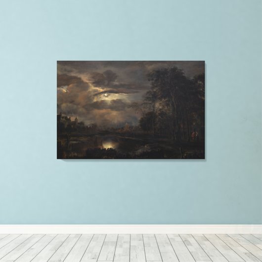 Groot landschap met brug canvas afdruk (Insitu (Houten vloer))