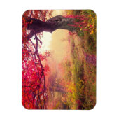 groot landschap met herfstbomen in het bos magneet (Verticaal)