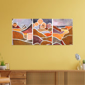 Groot landschapstriptiek canvas afdruk (Insitu (Woonkamer))