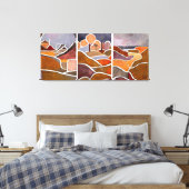 Groot landschapstriptiek canvas afdruk (Insitu (Slaapkamer))