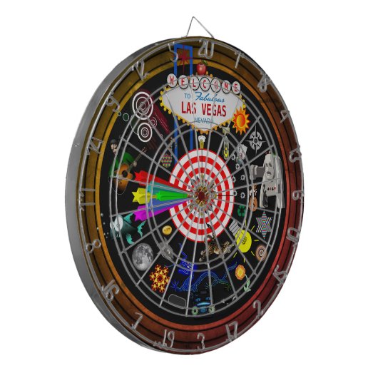 Groot Las Vegas Multi-Target Gaming Dartboard Dartbord (Voorkant Links)