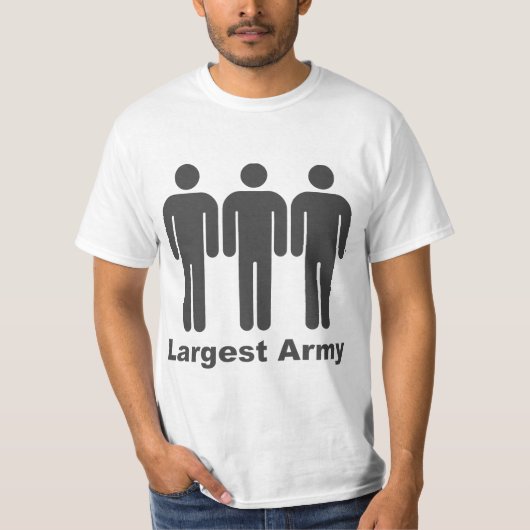 Groot leger grijs t-shirt (Voorkant)