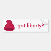 Groot-liberty-Pet, heb je vrijheid? Bumpersticker (Voorkant)