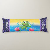 Groot lichaamskussen Leaping kikker op maat (Achterkant)