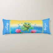 Groot lichaamskussen Leaping kikker op maat (Achterkant)