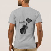 Groot Logo, wit, zwart hart T-shirt (Achterkant)