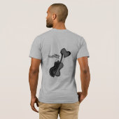 Groot Logo, wit, zwart hart T-shirt (Achterkant volledig)