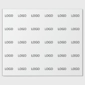 Groot logo zakelijk bedrijf wit inpakpapier (Vlak)