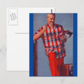 groot man in rood en gif briefkaart (Voorkant / Achterkant)