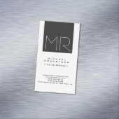 Groot modern monogram professioneel Visitekaartje Magnetisch Visitekaartje (Voorbeeld)