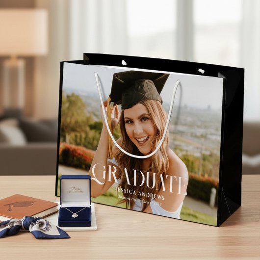 Groot Moderne Afstudeerfoto Script Cadeauzakje