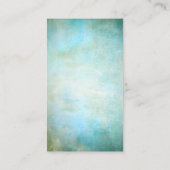 Groot Monogram | Groene Blauwe Vintage Textuur Visitekaartje (Achterkant)