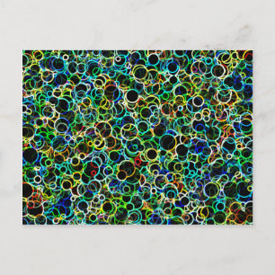 Groot neon cirkels Briefkaart