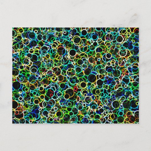 Groot neon cirkels Briefkaart (Voorkant)