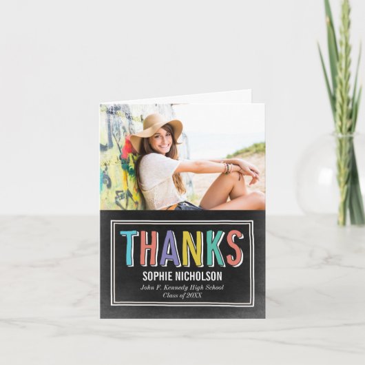 Groot nieuws Afstuderen dank u kaart krijt (Voorkant)