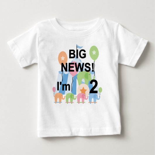 Groot nieuws Circus 2e verjaardag T-shirts en gesc (Voorkant)