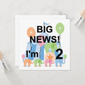 Groot nieuws Circus 2e verjaardag T-shirts en gesc Kaart (Voorkant / Achterkant in situ)