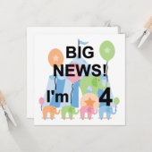 Groot Nieuws Circus 4e Verjaardag T shirten en ges Kaart (Voorkant / Achterkant in situ)