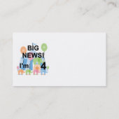 Groot Nieuws Circus 4e Verjaardag T shirten en ges Visitekaartje (Achterkant)