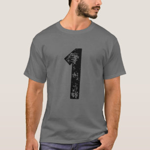 Groot nummer 1 voor 1e verjaardag een jaar oud sin t-shirt