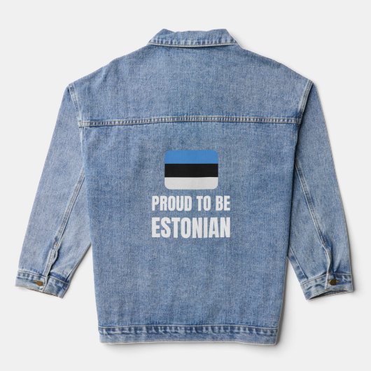 Groot om Ests te worden Denim Jacket (Achterkant)
