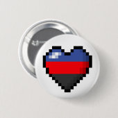 Groot ontwerp van het Pixel-hart in de vlag van po Ronde Button 5,7 Cm (Voorkant /achterkant)
