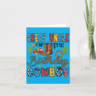 Groot-oom van de verjaardagscowboy western kaart