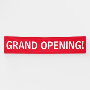 Groot open, eenvoudig rood wit banner-teken spandoek