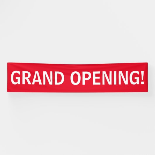 Groot open, eenvoudig rood wit banner-teken spandoek (Horizontaal)